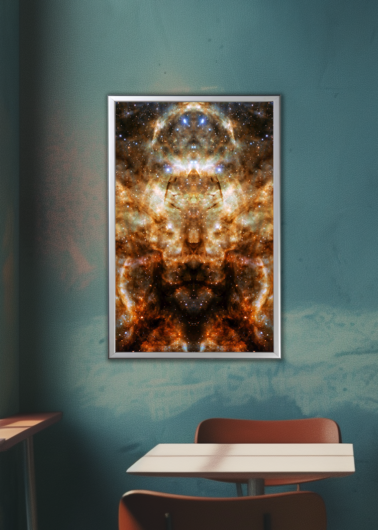 11 Cosmic Voodoo Totem - Backlit LED Framed Image