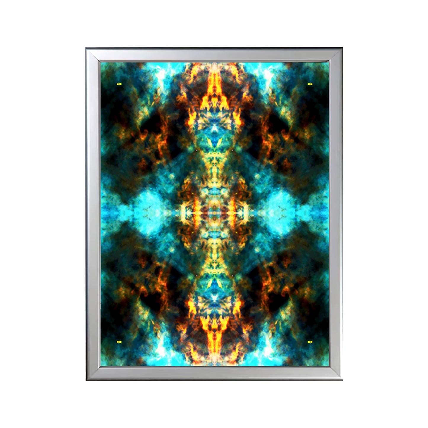 02 Dancing Vectors Totem - Backlit LED Framed Image