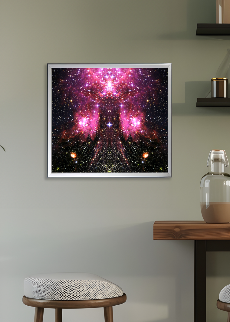 58 Cosmic Mountain - Backlit LED Framed Image